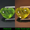 Intense Green Titanium Sphene 10.10 Ct. Heart 15.5 x 12.3 Mm. Natural Gemstone