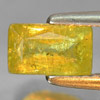 Intense Green Titanium Sphene Red Spark 0.89 Ct. Baguette 7.2 x 4.3 Mm. Natural