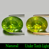 Certified 6.34 Ct. Oval Shape Natural Green Titanium Sphene With Rainbow Spark