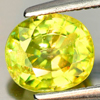 Natural Green Sphene Gemstones 0.91 Ct. Oval Shape 6.4 x 5.7 Mm.