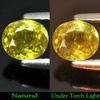 0.65 Ct. Natural Intense Green Titanium Sphene Red Spark