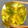 Intense Green Titanium Sphene Red Spark 6.39 Ct Cushion 11.6 x 10.3 Natural Gem Intense Green Titanium Sphene Red Spark 6.39 Ct Cushion 11.6 x 10.3 Natural Gem