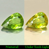 Certified 10.88 Ct. Natural Pear Yellowish Green Titanium Sphene Rainbow Spark Certified 10.88 Ct. Natural Pear Yellowish Green Titanium Sphene Rainbow Spark