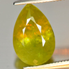 Intense Green Titanium Sphene Red Spark 4.00 Ct. Pear 11.9 x 8 Mm. Natural Gem