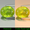 3.27 Ct Natural Intense Green Titanium Sphene Red Spark