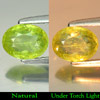 Oval Cutting 1.15 Ct. Natural Gemstone Sphene Intense Green Titanium Red Spark