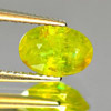 1.57 Ct. Natural Gemstone Sphene Intense Green Titanium Red Spark Oval Shape