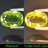 Yellowish Green Sphene 2.87 Ct. Cushion 10.9 x 7.8 Mm. Natural Gem Unheated