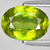 Yellowish Green Titanium Sphene With Rainbow Spark 2.32 Ct. Oval Natural Gem