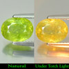 2.12 Ct. Oval Cut Intense Yellowish Green Titanium Sphene With Rainbow Spark 2.12 Ct. Oval Cut Intense Yellowish Green Titanium Sphene With Rainbow Spark