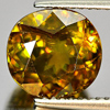 Natural Multi Color Titanium Sphene Gemstones With Rainbow Spark 4.04 Ct. Oval Shape 9.3 x 8.8 Mm.