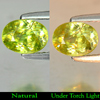 1.37 Ct. Natural Gem Yellowish Green Titanium Sphene With Rainbow Spark 1.37 Ct. Natural Gem Yellowish Green Titanium Sphene With Rainbow Spark