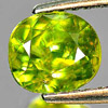 0.98 Ct. Natural Intense Yellowish GreenTitanium Sphene With Rainbow Spark Oval