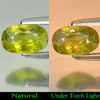 Unheated 1.04 Ct. Oval Natural Intense Green Sphene With Rainbow Spark Titanium Unheated 1.04 Ct. Oval Natural Intense Green Sphene With Rainbow Spark Titanium