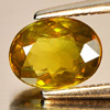 Greenish Yellow Titanium Sphene Rainbow Spark 1.17 Ct. Oval Natural Gem Unheated