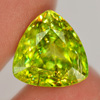 11.83 Ct. Trilliant Natural Green Titanium Sphene Rainbow Spark Gem Madagascar