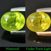 Unheated 0.96 Ct. Oval Natural Yellowish Green Titanium Sphene Rainbow Spark Unheated 0.96 Ct. Oval Natural Yellowish Green Titanium Sphene Rainbow Spark