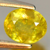 0.87 Ct. Good Color Oval Natural Yellowish Green Titanium Sphene Rainbow Spark