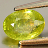 0.81 Ct. Oval Natural Gem Yellowish Green Titanium Sphene Rainbow Spark