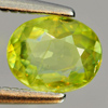 0.71 Ct. Oval Natural Yellowish Green Titanium Sphene Rainbow Spark Unheated