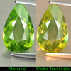 Greenish Yellow Titanium Rainbow Spark Sphene 2.79 Ct Pear 13.3 x 8.4 Mm Natural