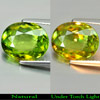 Green Titanium Sphene Red Spark 4.83 Ct. Oval Shape 12.3 x 10 Mm. Natural Gem