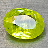 Natural Sphene Intense Green Titanium Red Spark 0.92 Ct. Oval Shape 6.8 x 5.5 Mm