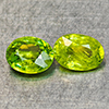 Natural Sphene Intense Green Titanium Red Spark 1.41 Ct. 2 Pcs Oval Shape