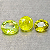 Natural Sphene Intense Green Titanium Red Spark 0.90 Ct. 3 Pcs Oval Shape