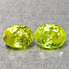 Natural Sphene Intense Green Titanium Red Spark 1.40 Ct. 2 Pcs Oval Shape