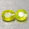 Natural Sphene Intense Green Titanium Red Spark 1.13 Ct. 2 Pcs Mixed Shape