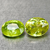 Natural Sphene Intense Green Titanium Red Spark 1.52 Ct. 2 Pcs Oval Shape