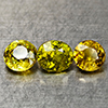 Natural Sphene Intense Green Titanium Red Spark 1.66 Ct. 3 Pcs Mixed Shape
