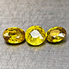 Natural Sphene Intense Yellow Green Titanium Red Spark 1.77 Ct.3 Pcs Mixed Shape