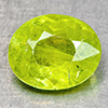 Natural Sphene Intense Yellow Green Titanium Red Spark 0.74 Ct. Oval Shape