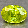 Natural Sphene Intense Yellow Green Titanium Red Spark 0.77 Ct. Oval Shape
