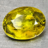 Natural Sphene Intense Yellow Green Titanium Red Spark 0.89 Ct. Oval Shape