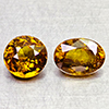 Natural Green Titanium Sphene With Rainbow Spark 1.65 Ct. 2 Pcs Mixed Shape Gems