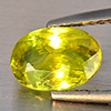 Natural Intense Green Titanium With Rainbow Spark Sphene 1.33 Ct. Oval Shape 8.5 x 5.8 Mm Gemstone