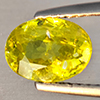 Natural Intense Green Titanium With Rainbow Spark Sphene 1.63 Ct. Oval Shape 8.5 x 6.1 Mm Gemstone
