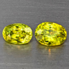 Natural Multi-Color With Rainbow Spark Sphene 0.71 Ct. 2 Pcs Oval Shape 5.5 x 4 Mm Gemstone