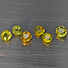 Natural Greenish Yellow Titanium Sphene Rainbow Spark 1.77 Ct. 6 Pcs Round Shape 3.7 Mm Gemstones