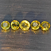 Natural Greenish Yellow Titanium Sphene Rainbow Spark 1.24 Ct. 5 Pcs Round Shape 3.5 Mm Gemstones