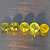 Natural Greenish Yellow Titanium Sphene Rainbow Spark 1.87 Ct. 5 Pcs Round Shape 4.1 Mm Gemstones