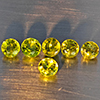 Natural Greenish Yellow Titanium Sphene Rainbow Spark 1.80 Ct. 6 Pcs Round Shape 3.9 Mm Gemstones