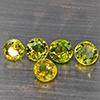 Natural Greenish Yellow Titanium Sphene Rainbow Spark 1.57 Ct. 5 Pcs Round Shape 3.6 Mm Gemstones