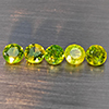 Natural Greenish Yellow Titanium Sphene Rainbow Spark 1.64 Ct. 5 Pcs Round Shape 4 Mm Gemstones
