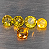 Natural Greenish Yellow Titanium Sphene Rainbow Spark 1.68 Ct. 5 Pcs Round Shape 3.3 Mm Gemstones