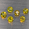 Natural Greenish Yellow Titanium Sphene Rainbow Spark 1.70 Ct. 6 Pcs Round Shape 4 Mm Gemstones