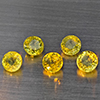 Natural Greenish Yellow Titanium Sphene Rainbow Spark 2.04 Ct. 5 Pcs Round Shape 4.3 Mm Gemstones